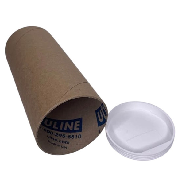 Pack of 10- Kraft Mailing Tubes with End Caps 3×6″ Recyclable, 3‑ply, Snap Caps - Picture 1 of 7